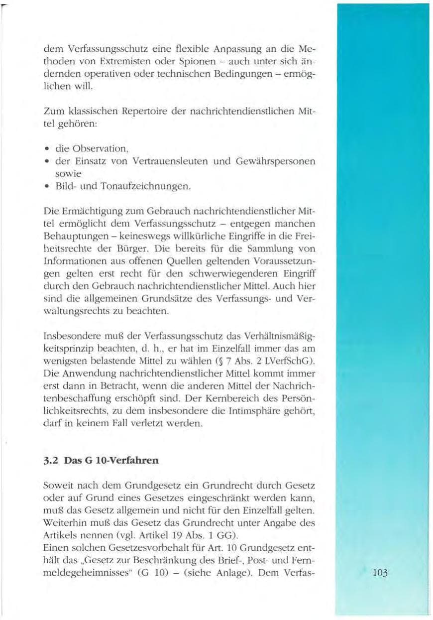 Seite 103 des Verfassungsschutzbericht 1993 Mecklenburg-Vorpommern