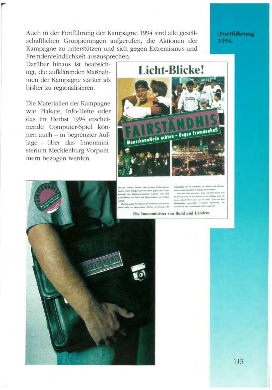 Seite 113 des Verfassungsschutzbericht 1993 Mecklenburg-Vorpommern