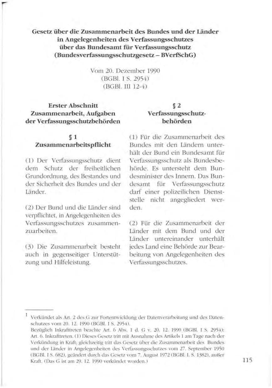 Seite 115 des Verfassungsschutzbericht 1993 Mecklenburg-Vorpommern