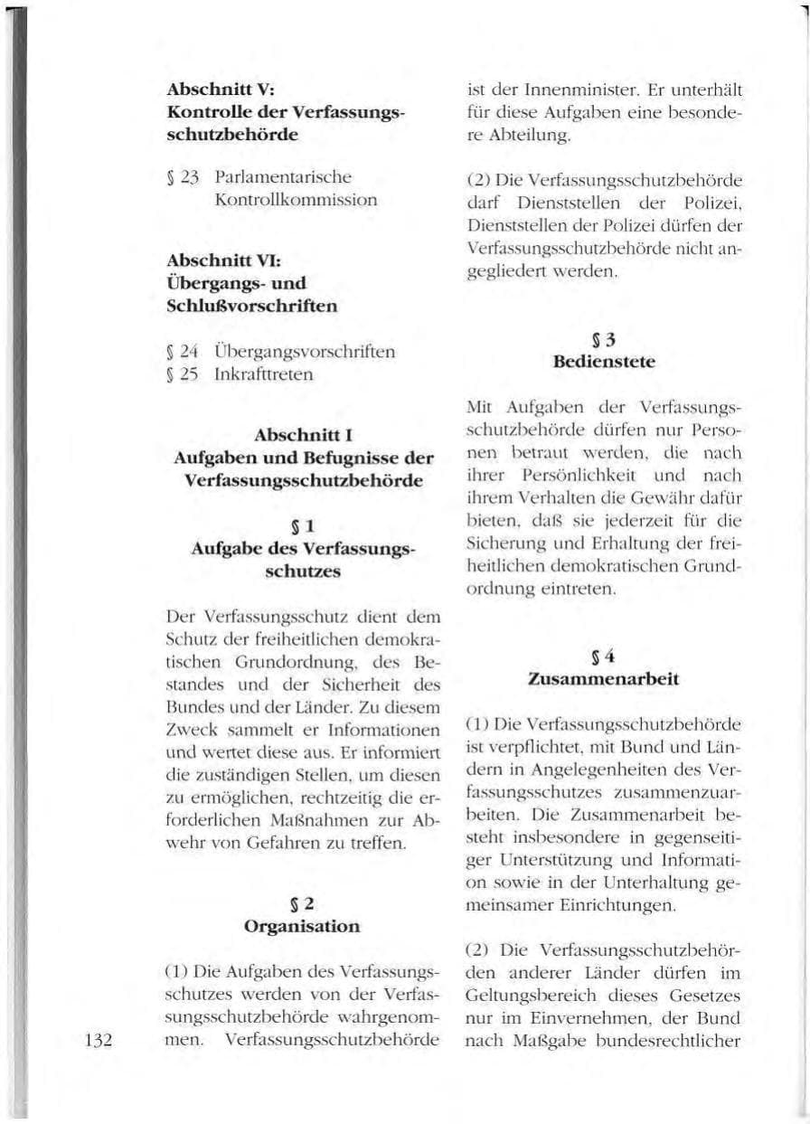 Seite 132 des Verfassungsschutzbericht 1993 Mecklenburg-Vorpommern