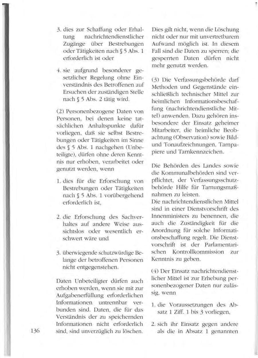 Seite 136 des Verfassungsschutzbericht 1993 Mecklenburg-Vorpommern