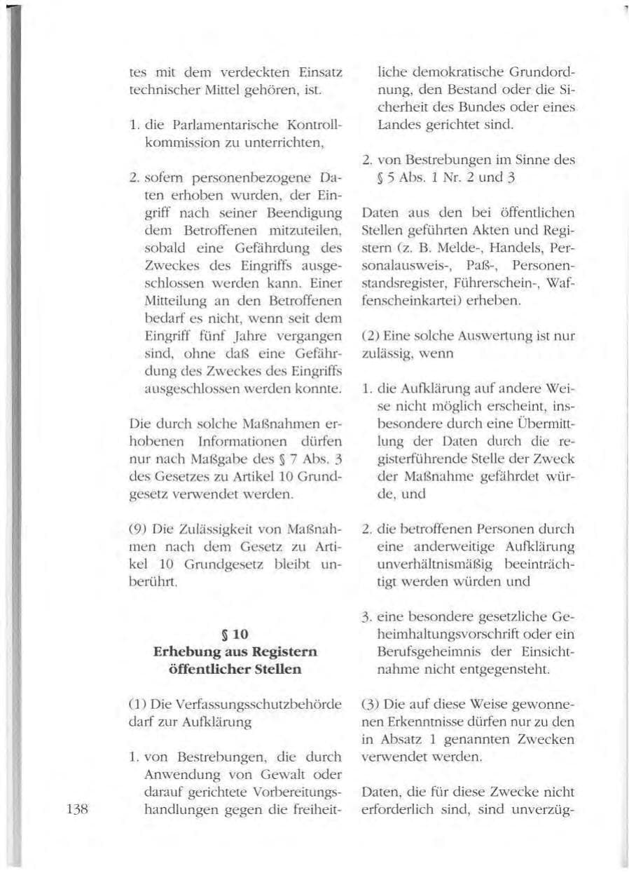 Seite 138 des Verfassungsschutzbericht 1993 Mecklenburg-Vorpommern