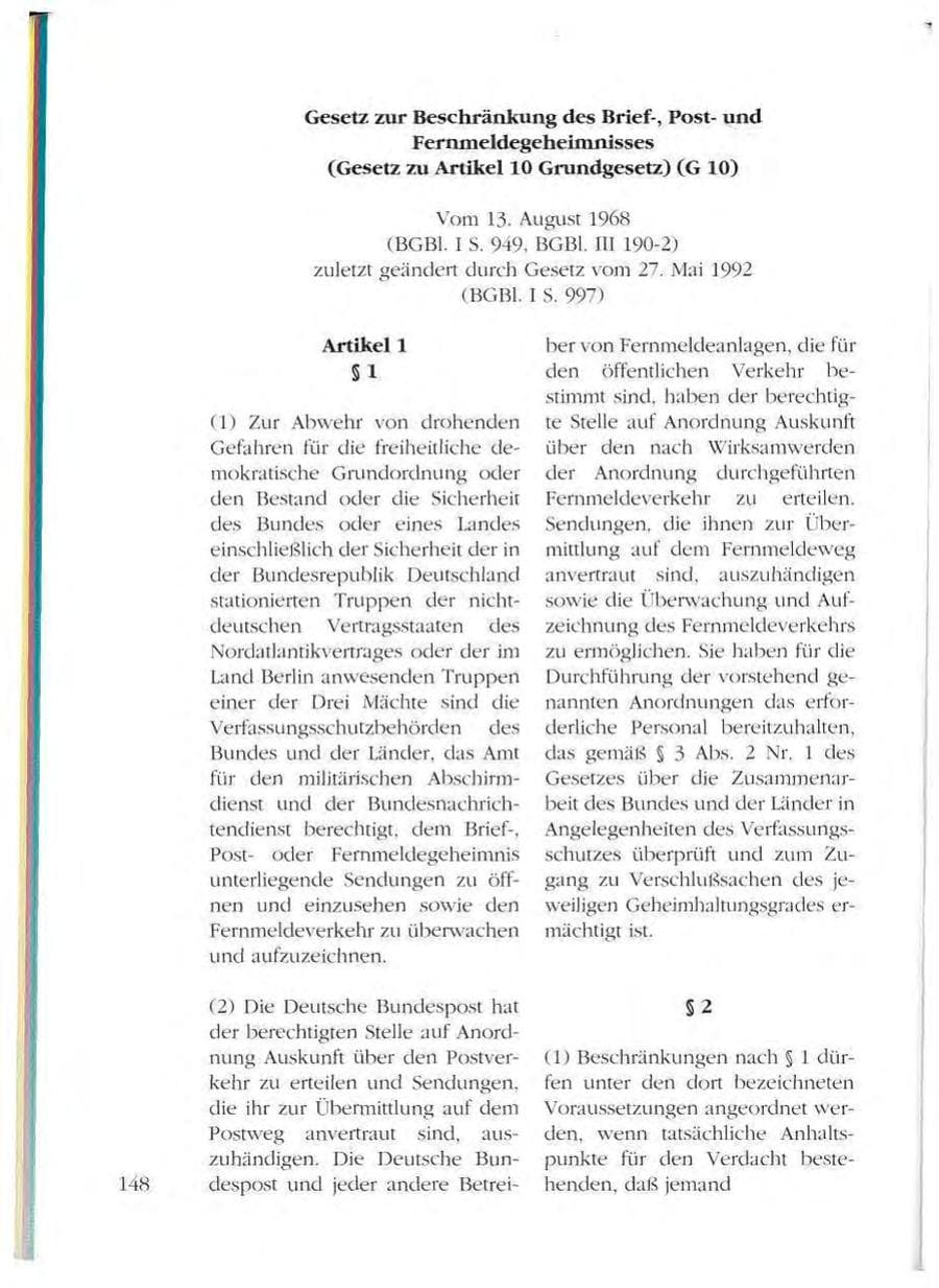 Seite 148 des Verfassungsschutzbericht 1993 Mecklenburg-Vorpommern