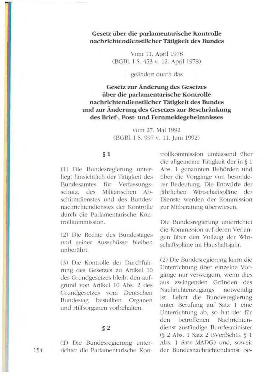 Seite 154 des Verfassungsschutzbericht 1993 Mecklenburg-Vorpommern