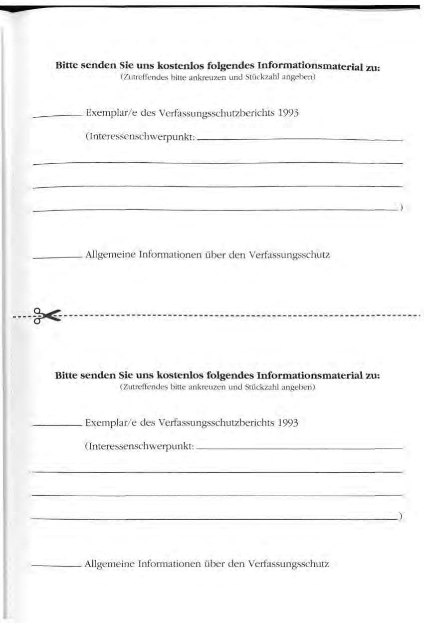 Seite 159 des Verfassungsschutzbericht 1993 Mecklenburg-Vorpommern