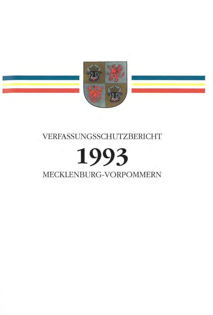 Seite 5 des Verfassungsschutzbericht 1993 Mecklenburg-Vorpommern