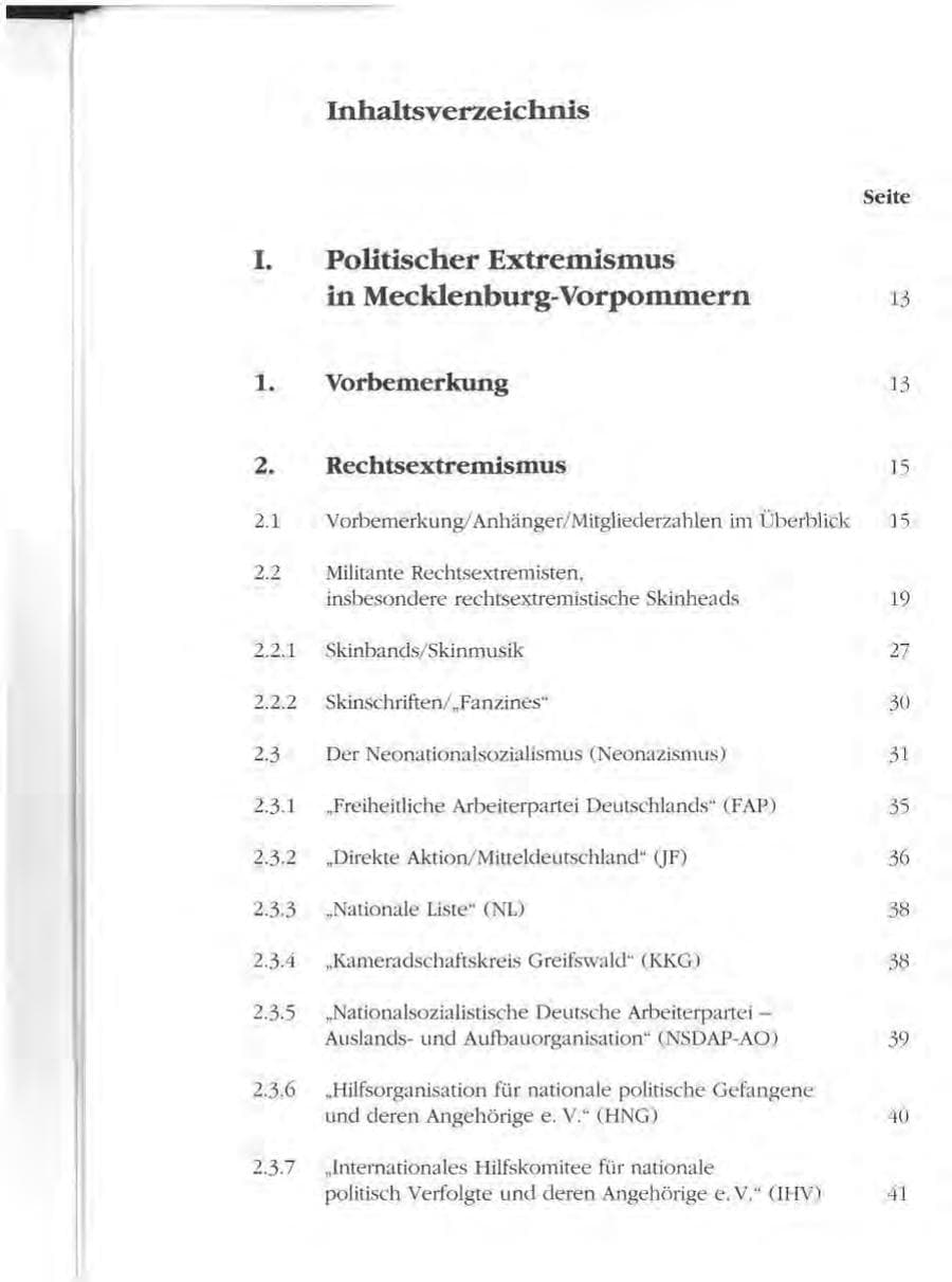 Seite 6 des Verfassungsschutzbericht 1993 Mecklenburg-Vorpommern