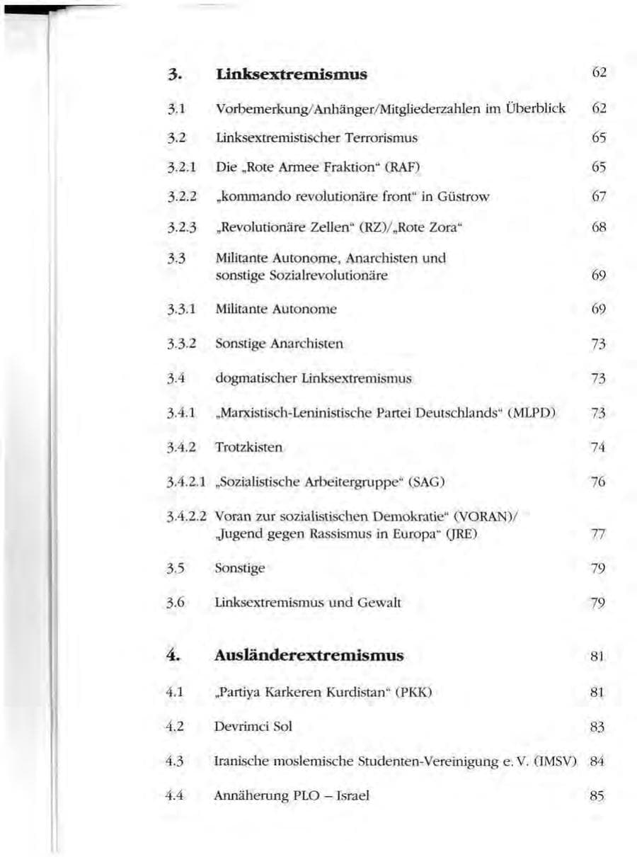 Seite 8 des Verfassungsschutzbericht 1993 Mecklenburg-Vorpommern