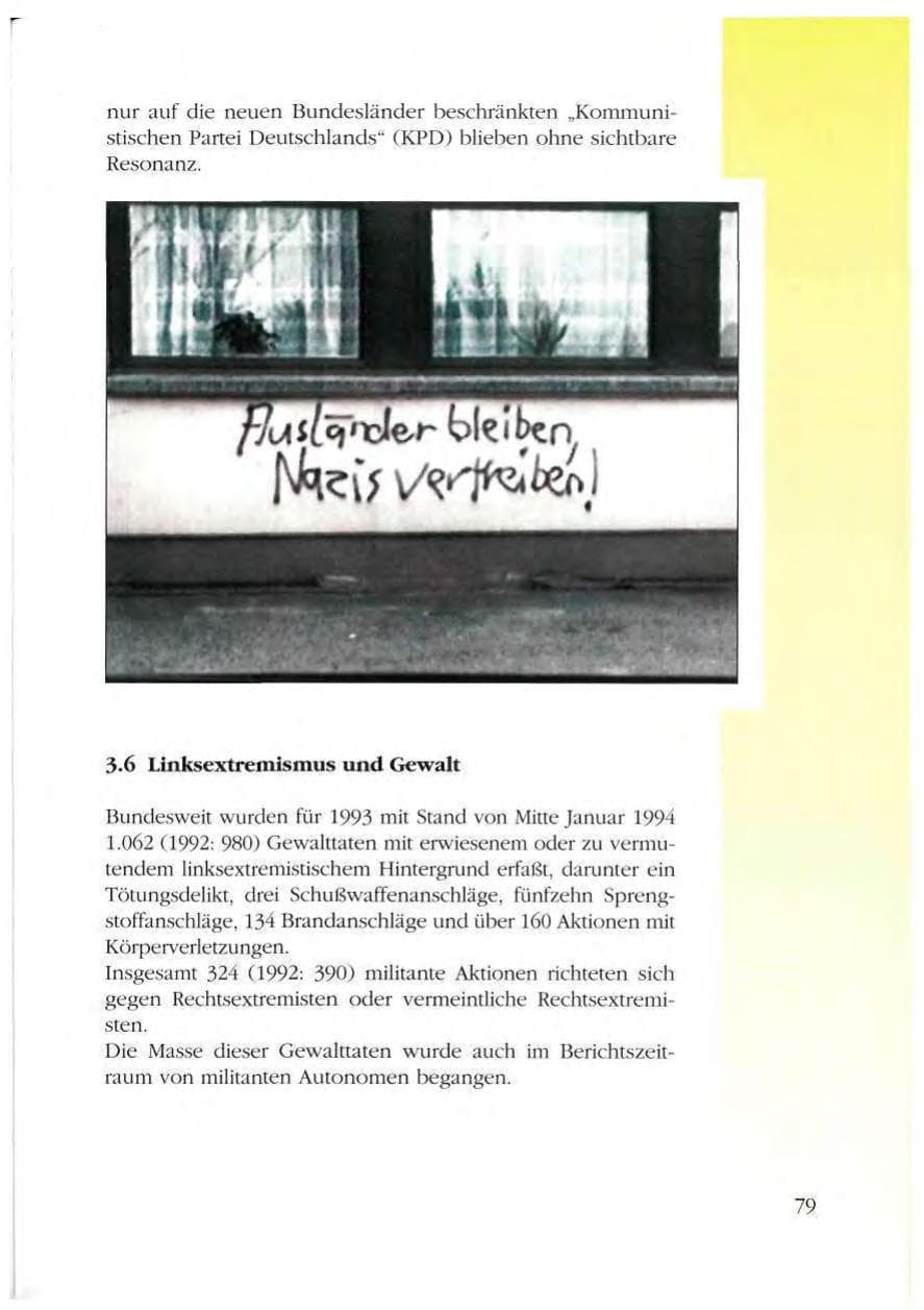 Seite 79 des Verfassungsschutzbericht 1993 Mecklenburg-Vorpommern