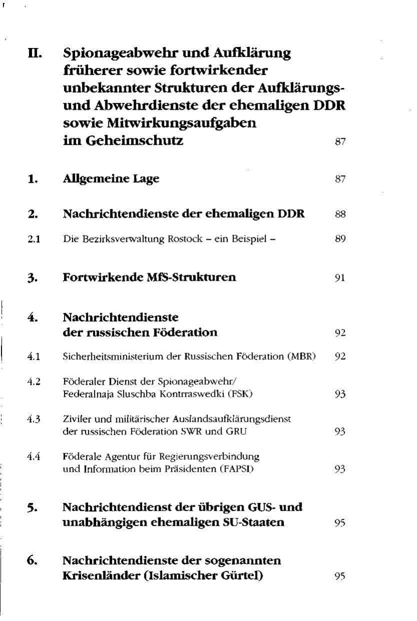 Seite 9 des Verfassungsschutzbericht 1993 Mecklenburg-Vorpommern