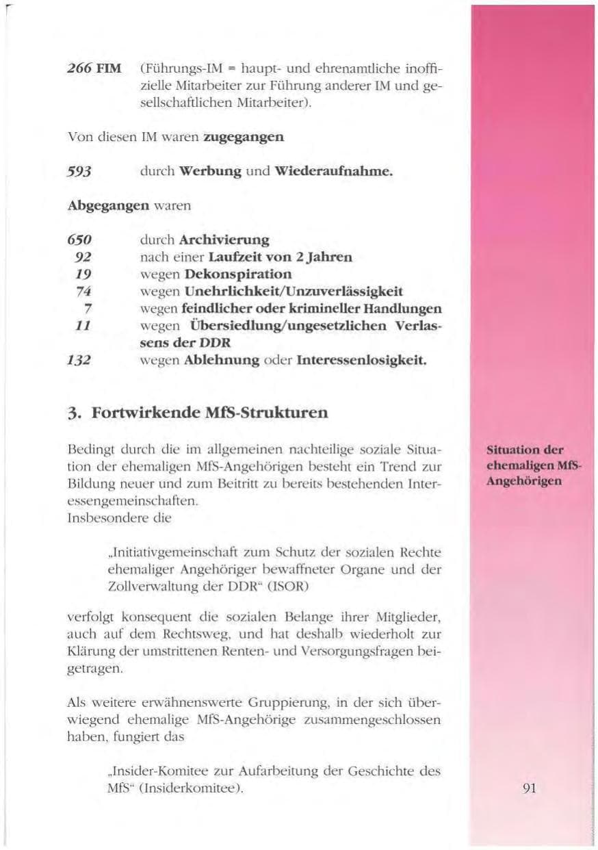 Seite 91 des Verfassungsschutzbericht 1993 Mecklenburg-Vorpommern