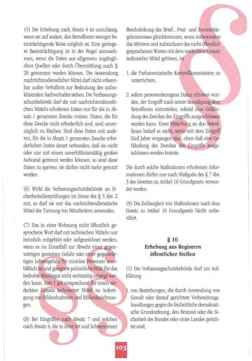 Seite 106 des Verfassungsschutzbericht 1994 Mecklenburg-Vorpommern