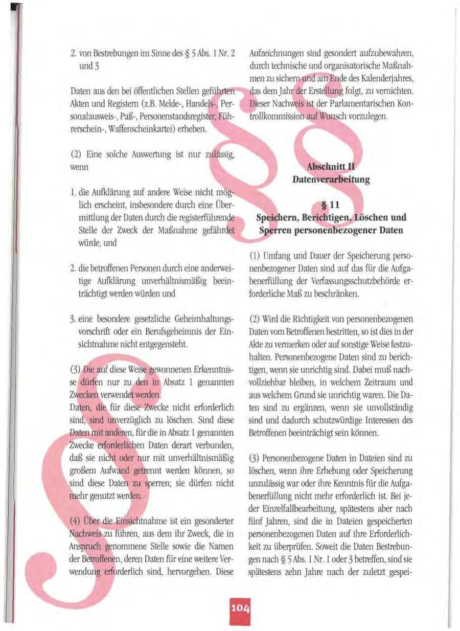 Seite 107 des Verfassungsschutzbericht 1994 Mecklenburg-Vorpommern