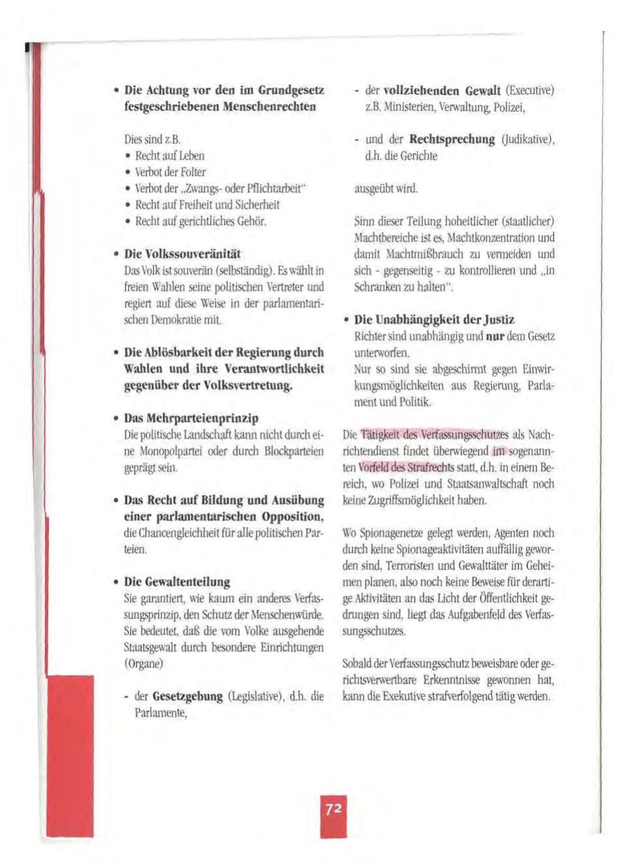 Seite 75 des Verfassungsschutzbericht 1994 Mecklenburg-Vorpommern
