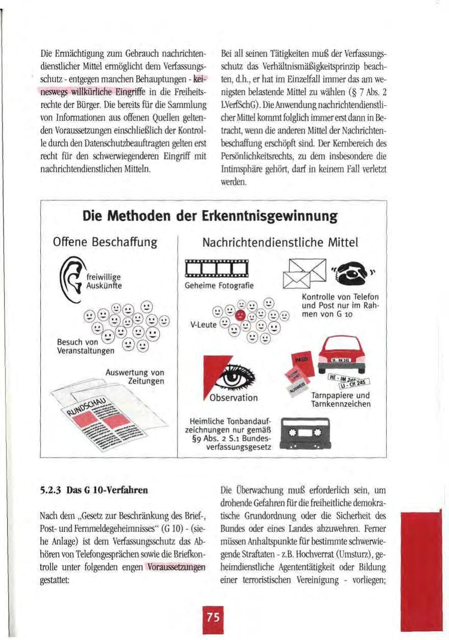 Seite 78 des Verfassungsschutzbericht 1994 Mecklenburg-Vorpommern