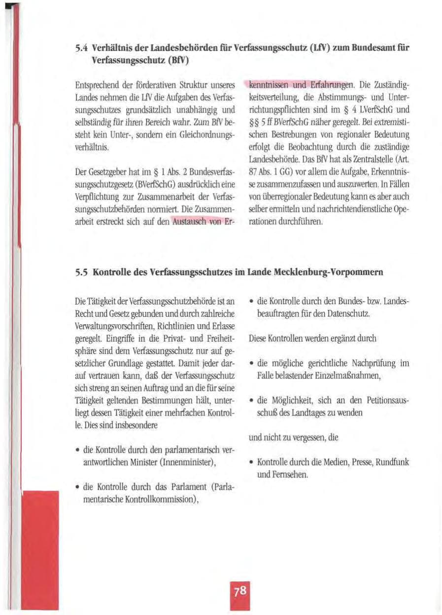 Seite 81 des Verfassungsschutzbericht 1994 Mecklenburg-Vorpommern