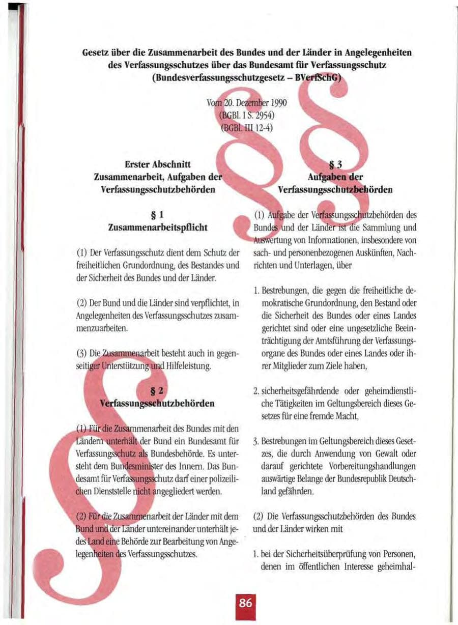 Seite 89 des Verfassungsschutzbericht 1994 Mecklenburg-Vorpommern