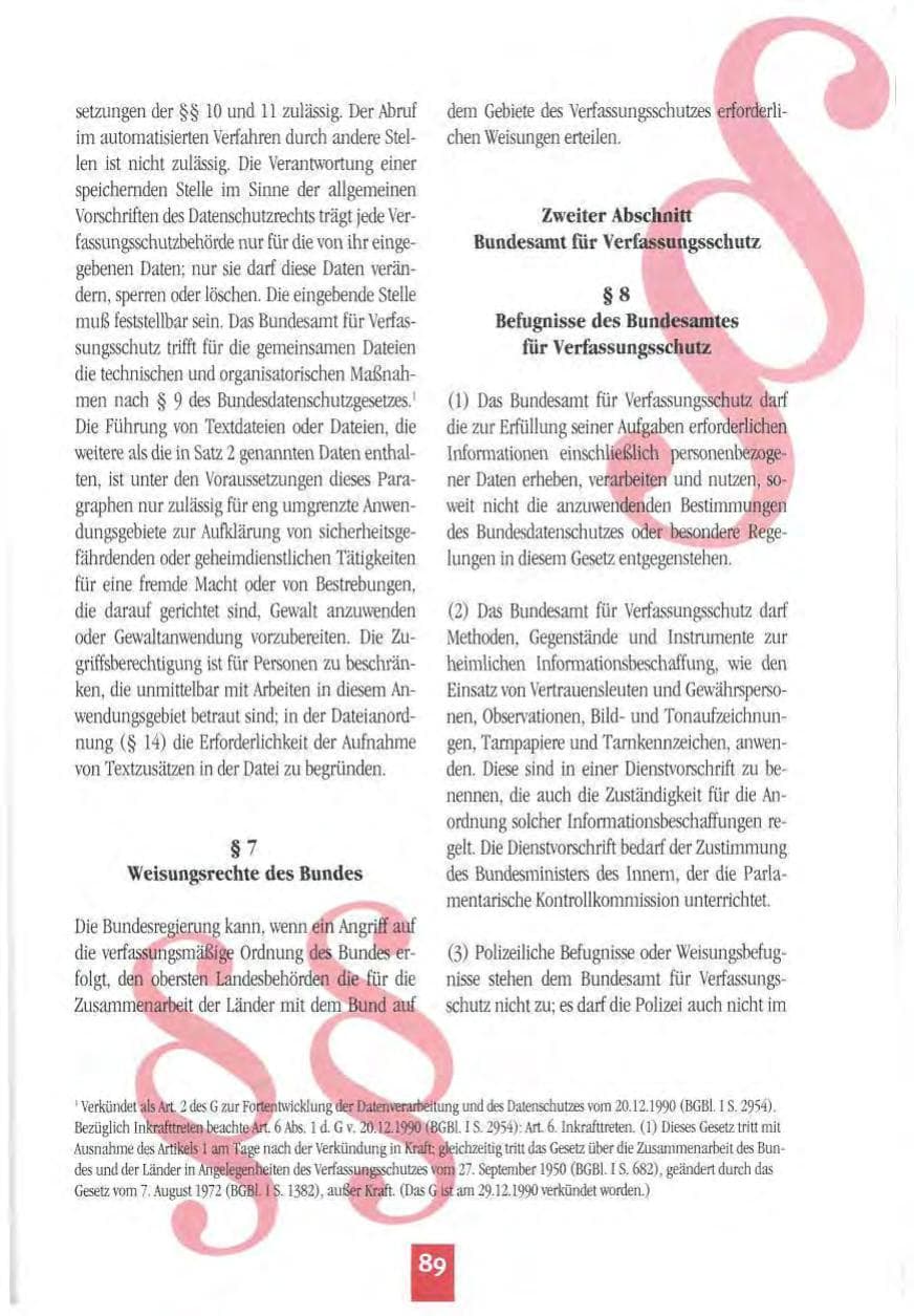 Seite 92 des Verfassungsschutzbericht 1994 Mecklenburg-Vorpommern