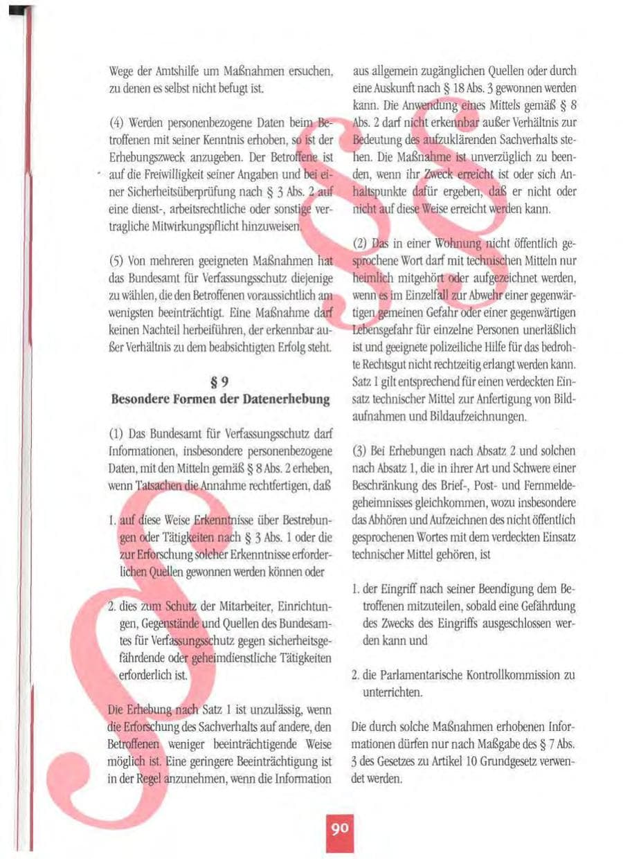 Seite 93 des Verfassungsschutzbericht 1994 Mecklenburg-Vorpommern