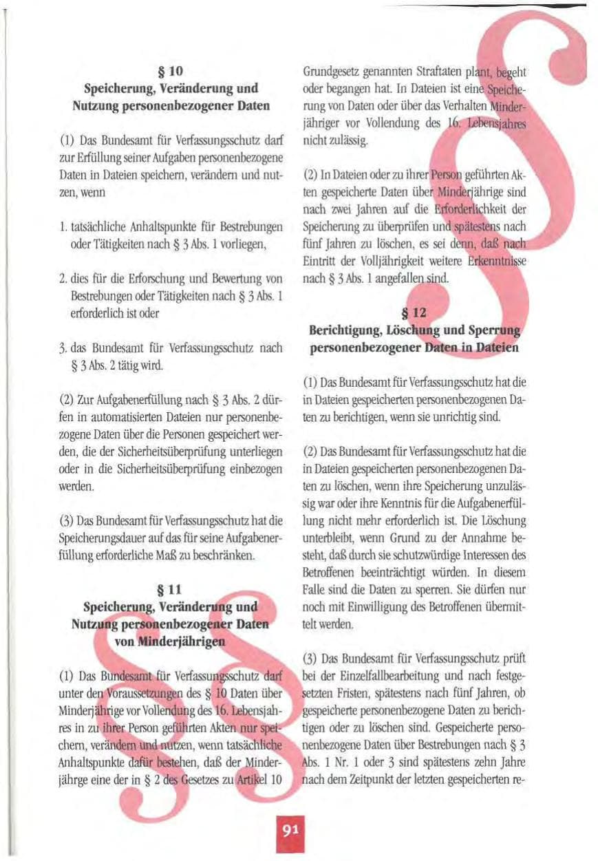 Seite 94 des Verfassungsschutzbericht 1994 Mecklenburg-Vorpommern