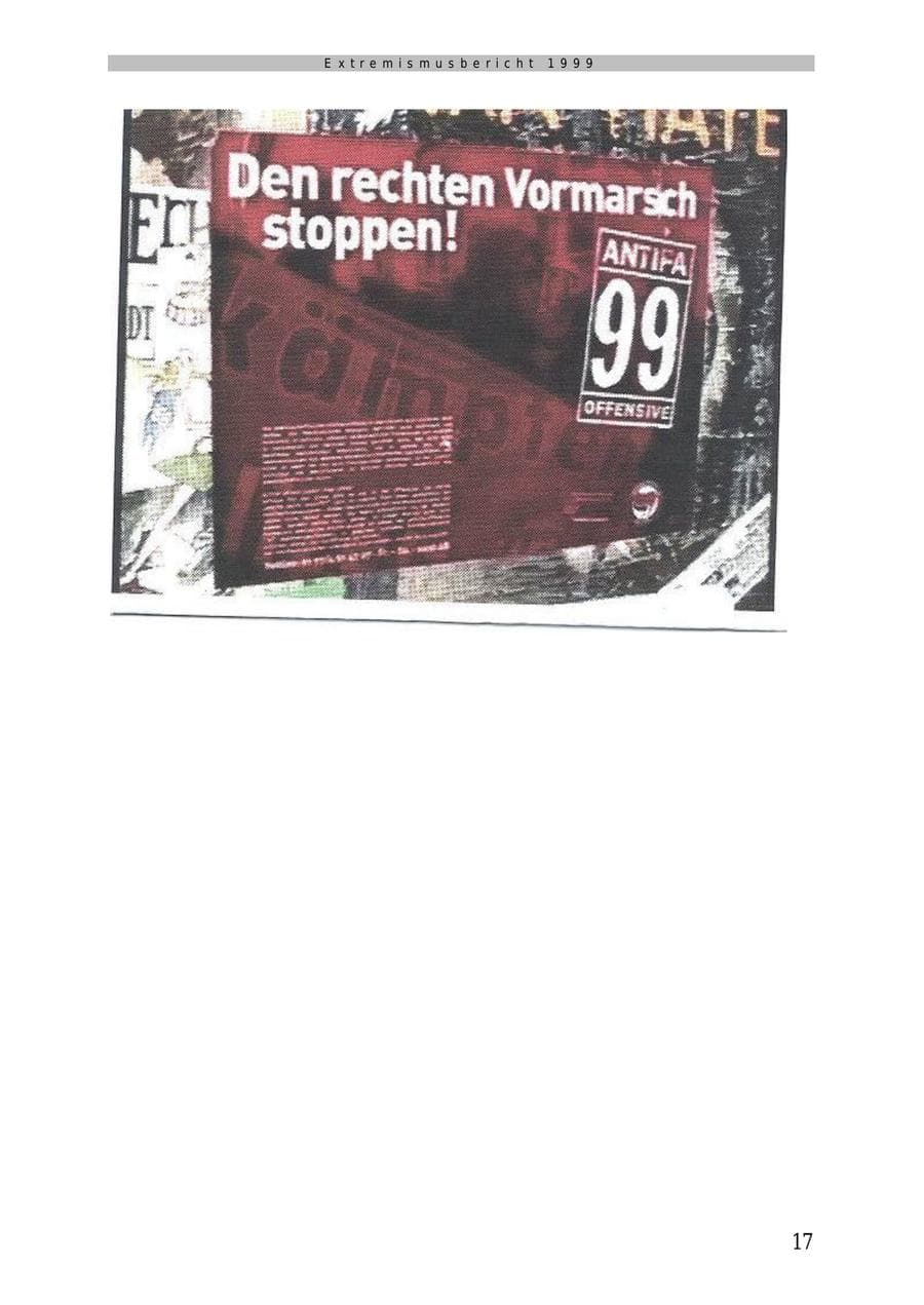 Seite 18 des Verfassungsschutzbericht 1999 Mecklenburg-Vorpommern
