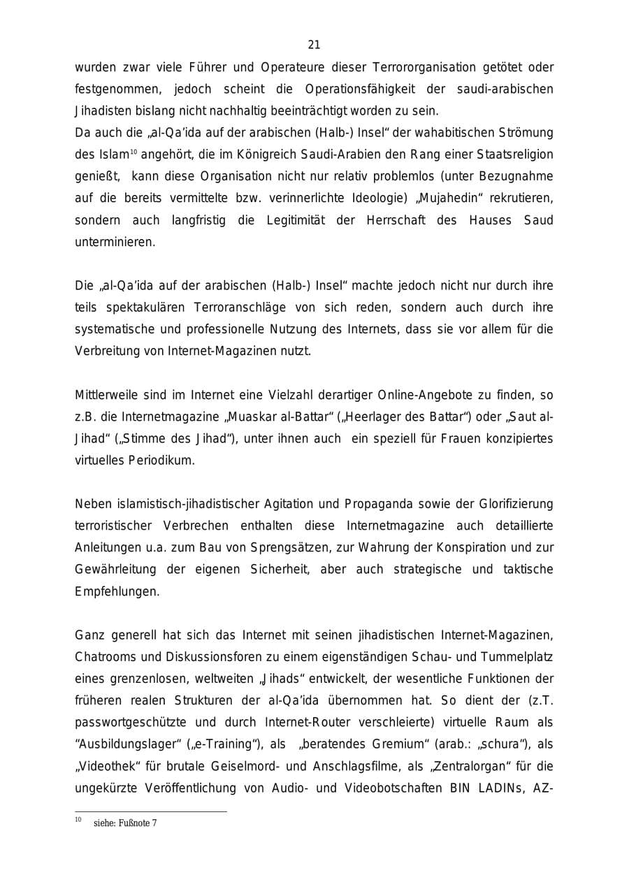 Seite 21 des Verfassungsschutzbericht 2004 Mecklenburg-Vorpommern
