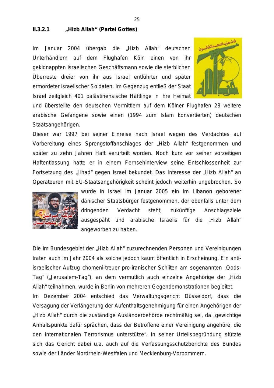 Seite 25 des Verfassungsschutzbericht 2004 Mecklenburg-Vorpommern