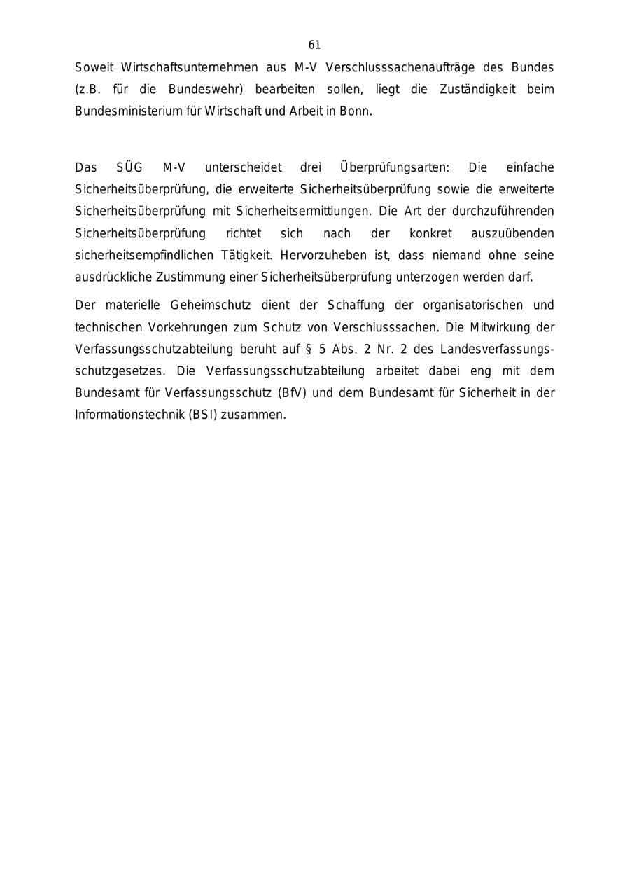 Seite 61 des Verfassungsschutzbericht 2004 Mecklenburg-Vorpommern