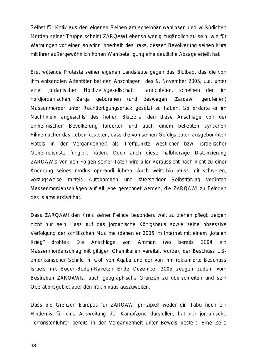 Seite 18 des Verfassungsschutzbericht 2005 Mecklenburg-Vorpommern
