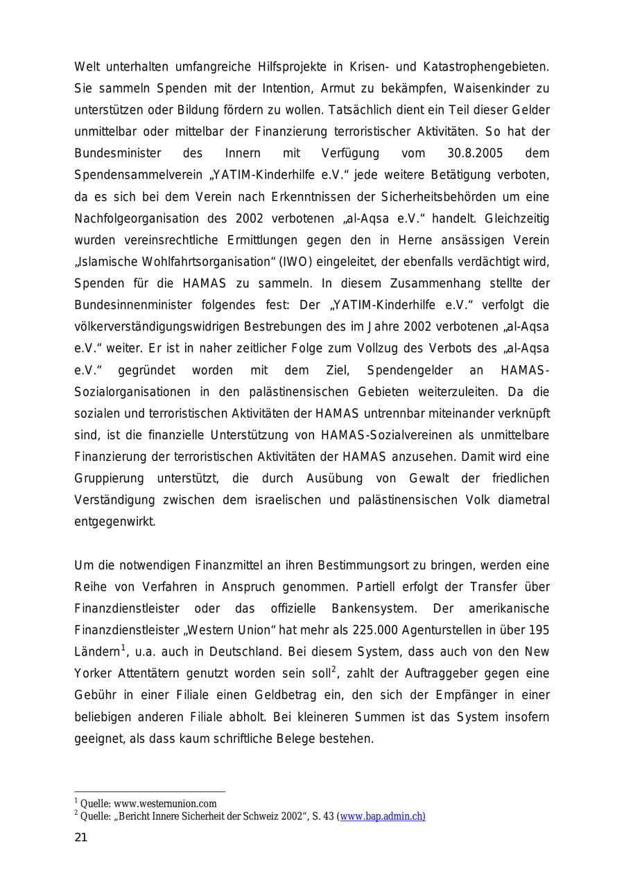 Seite 21 des Verfassungsschutzbericht 2005 Mecklenburg-Vorpommern