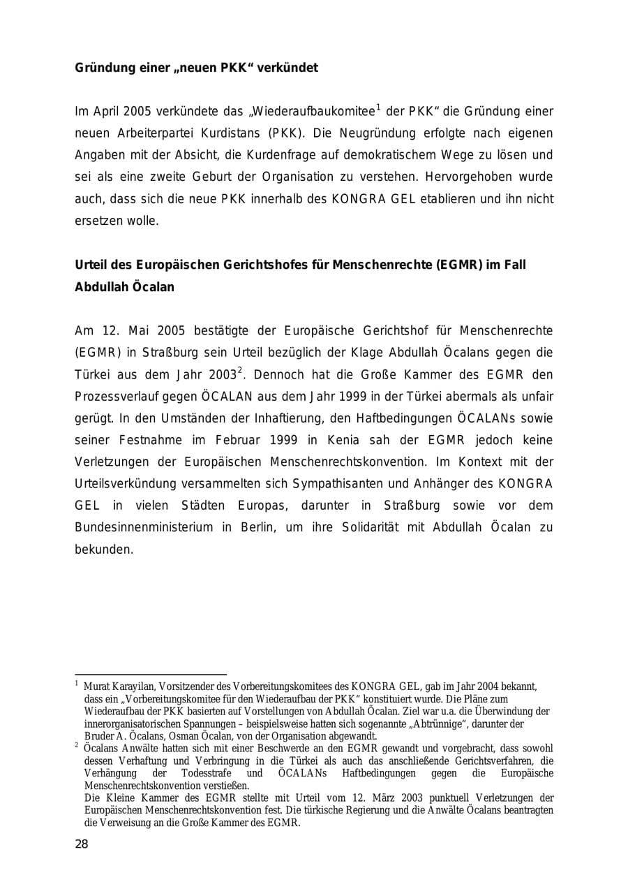 Seite 28 des Verfassungsschutzbericht 2005 Mecklenburg-Vorpommern
