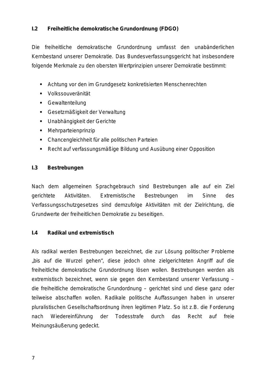 Seite 7 des Verfassungsschutzbericht 2005 Mecklenburg-Vorpommern