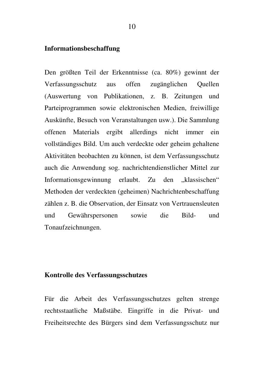 Seite 11 des Verfassungsschutzbericht 2006 Mecklenburg-Vorpommern