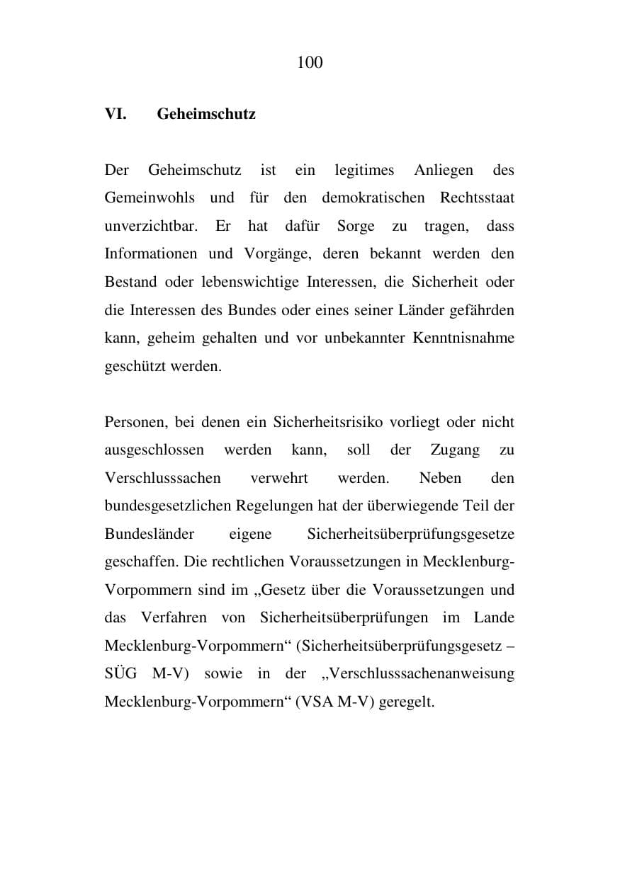 Seite 101 des Verfassungsschutzbericht 2006 Mecklenburg-Vorpommern