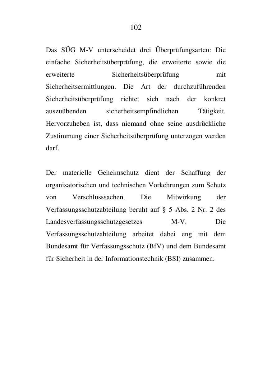 Seite 103 des Verfassungsschutzbericht 2006 Mecklenburg-Vorpommern