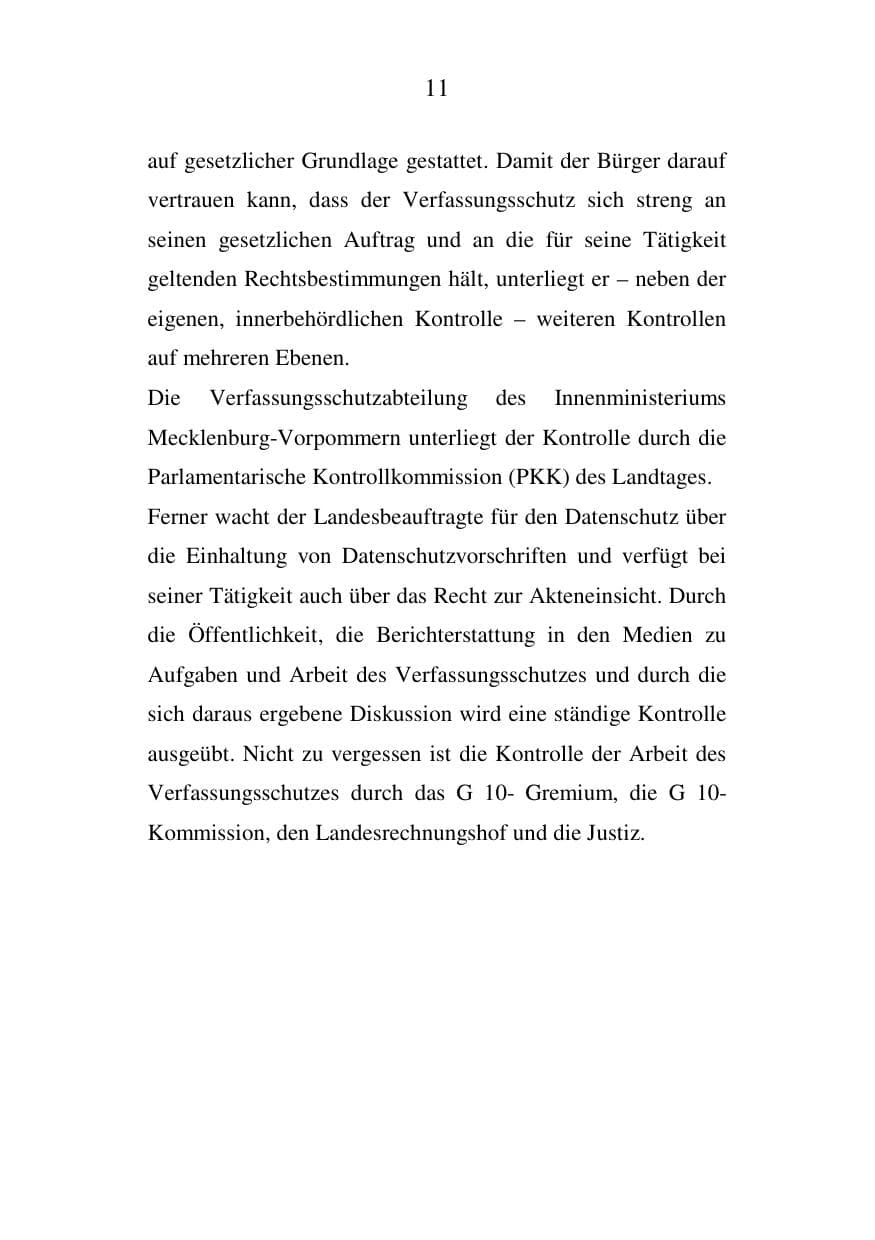 Seite 12 des Verfassungsschutzbericht 2006 Mecklenburg-Vorpommern