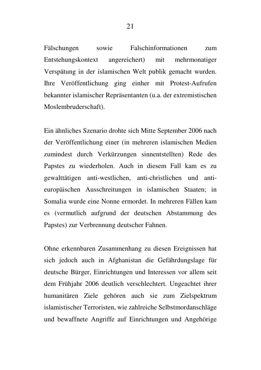 Seite 22 des Verfassungsschutzbericht 2006 Mecklenburg-Vorpommern