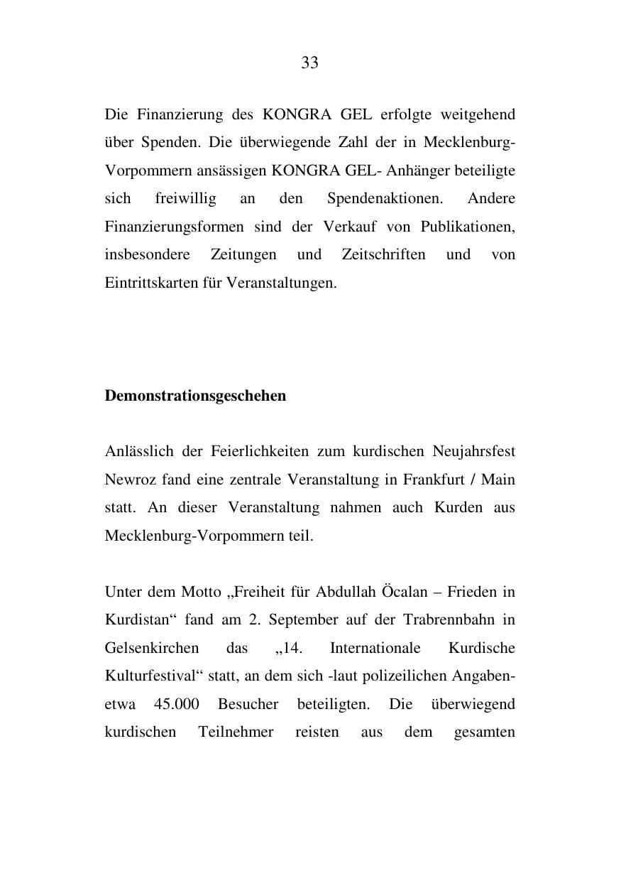Seite 34 des Verfassungsschutzbericht 2006 Mecklenburg-Vorpommern