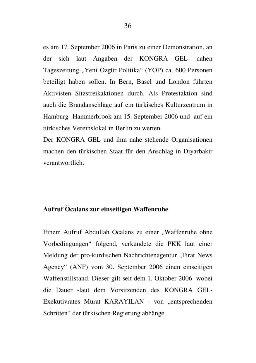 Seite 37 des Verfassungsschutzbericht 2006 Mecklenburg-Vorpommern