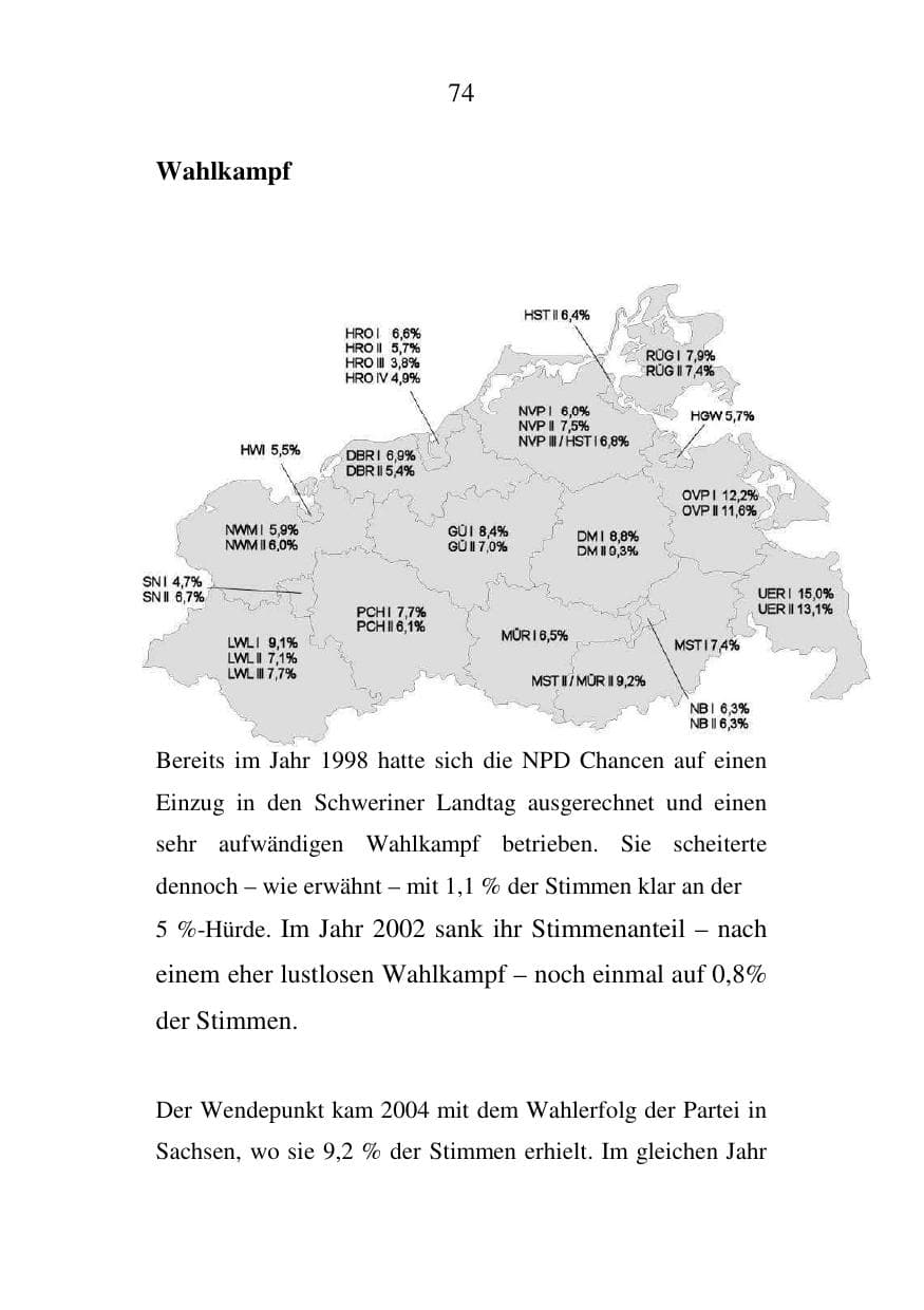 Seite 75 des Verfassungsschutzbericht 2006 Mecklenburg-Vorpommern