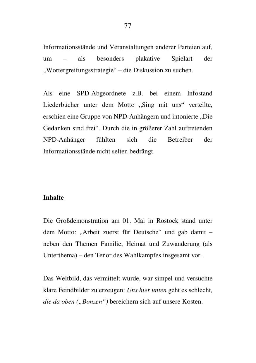 Seite 78 des Verfassungsschutzbericht 2006 Mecklenburg-Vorpommern