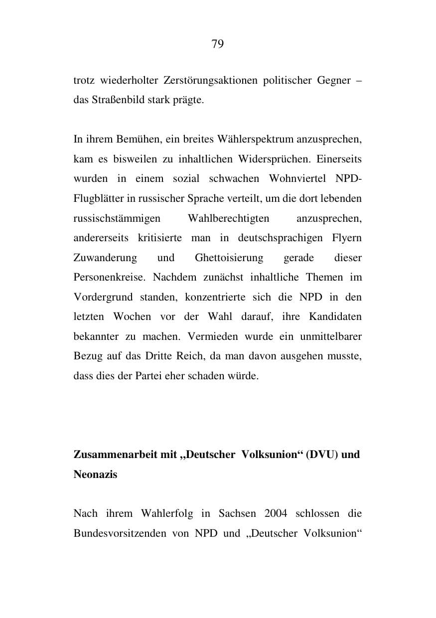 Seite 80 des Verfassungsschutzbericht 2006 Mecklenburg-Vorpommern