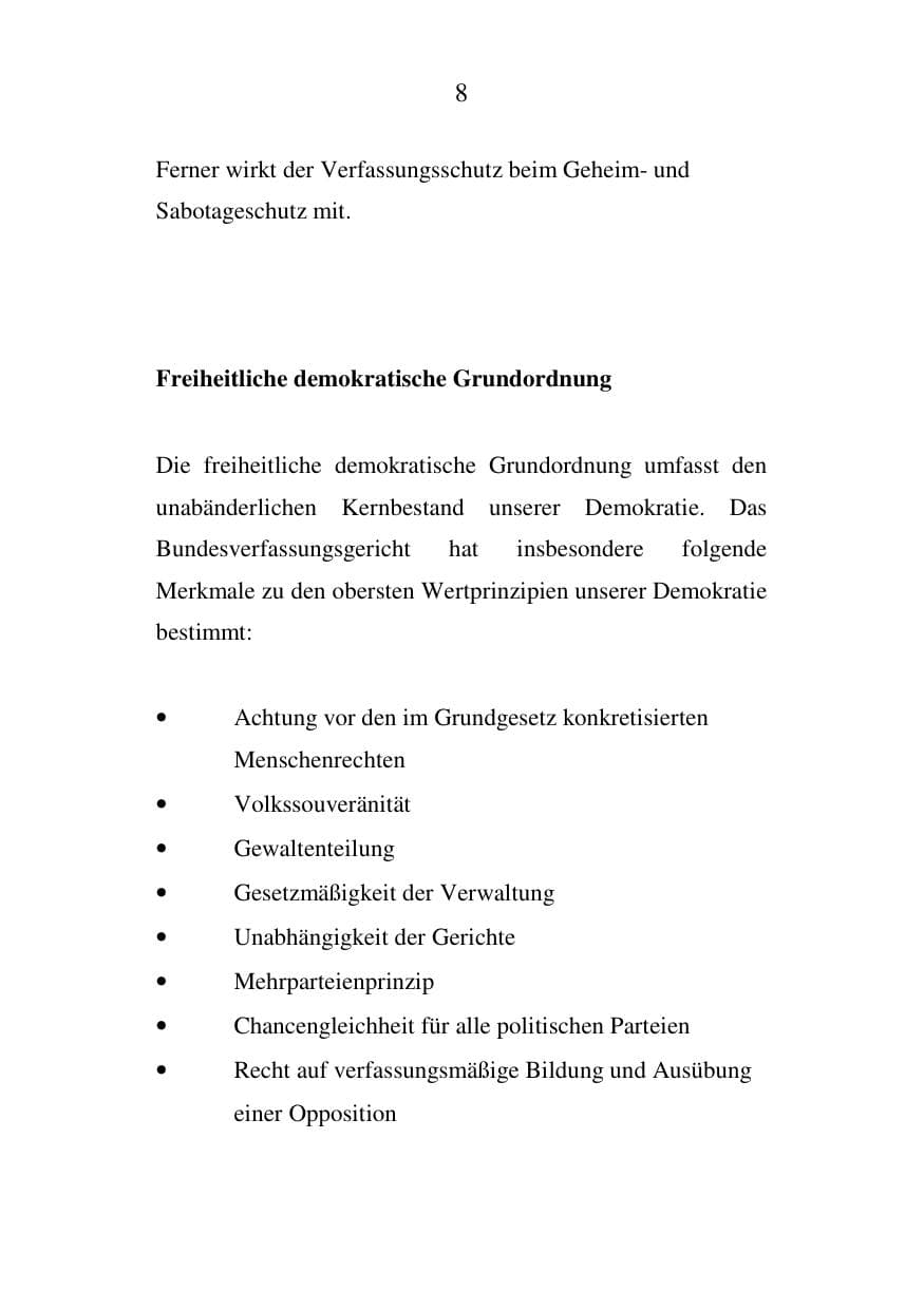 Seite 9 des Verfassungsschutzbericht 2006 Mecklenburg-Vorpommern