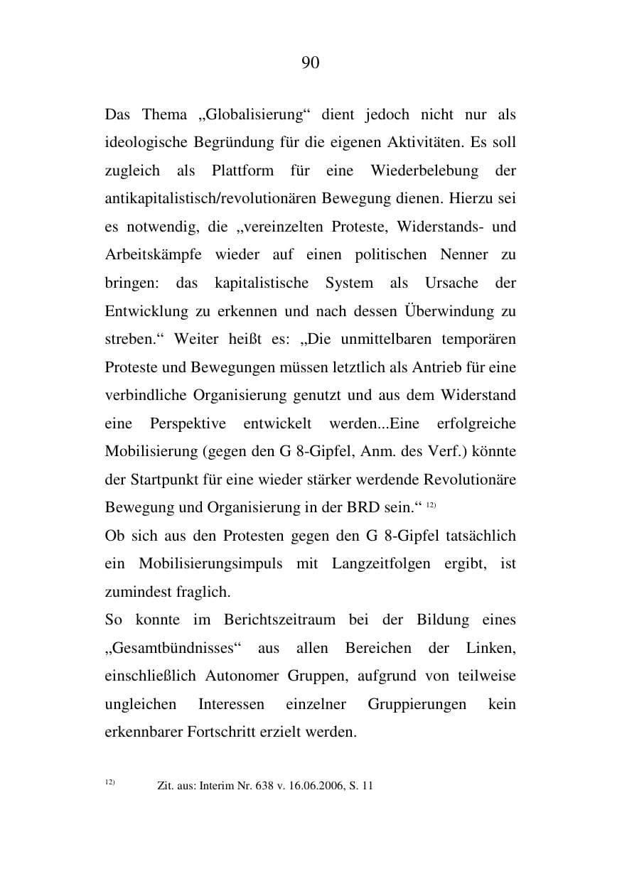Seite 91 des Verfassungsschutzbericht 2006 Mecklenburg-Vorpommern