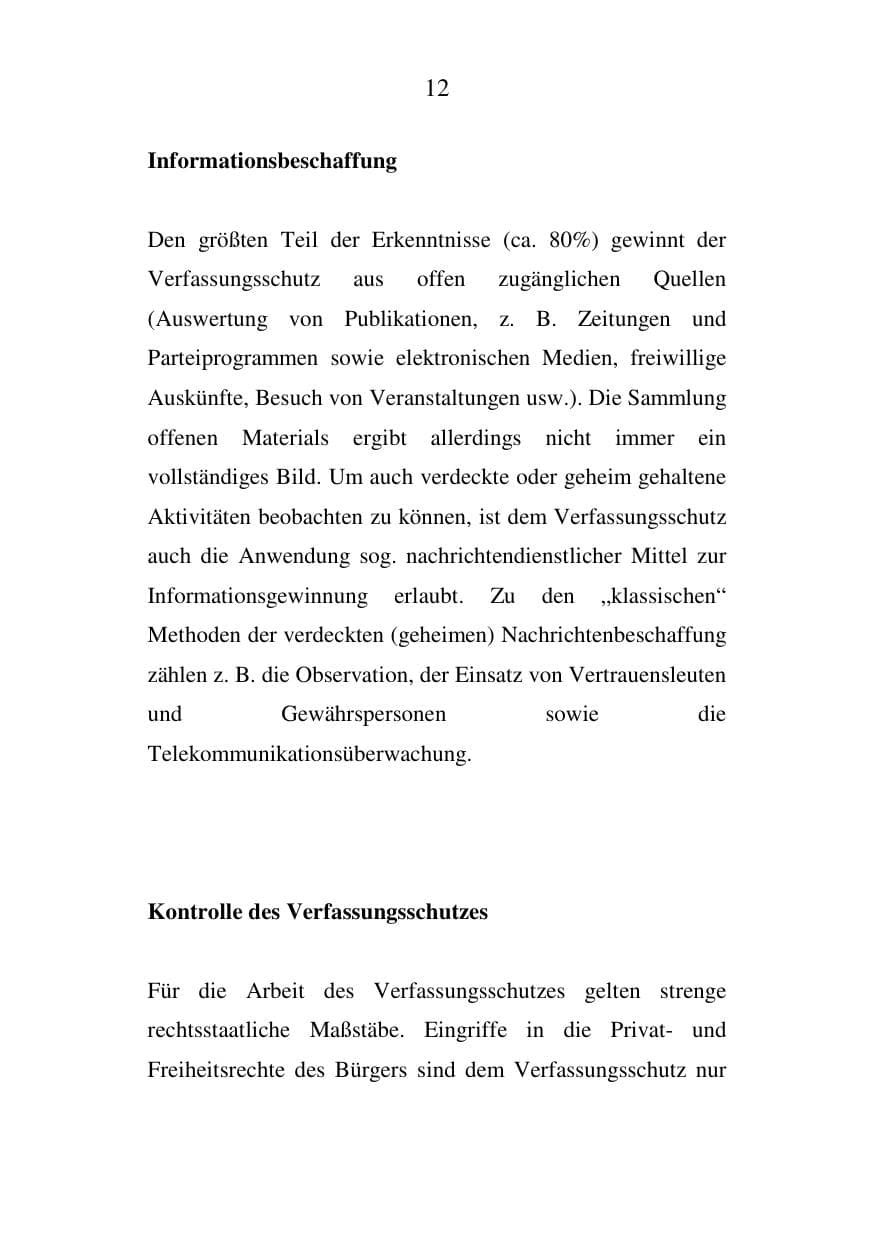 Seite 12 des Verfassungsschutzbericht 2007 Mecklenburg-Vorpommern