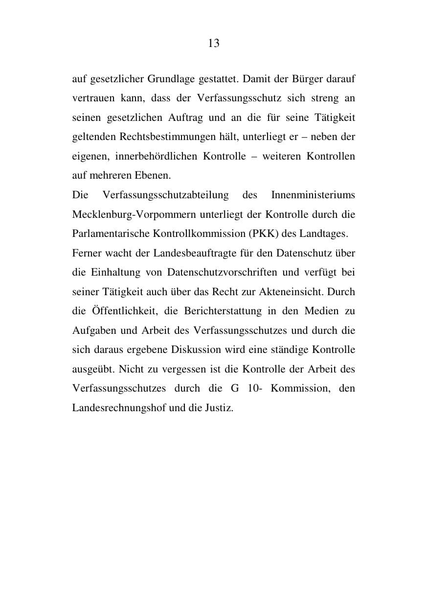 Seite 13 des Verfassungsschutzbericht 2007 Mecklenburg-Vorpommern
