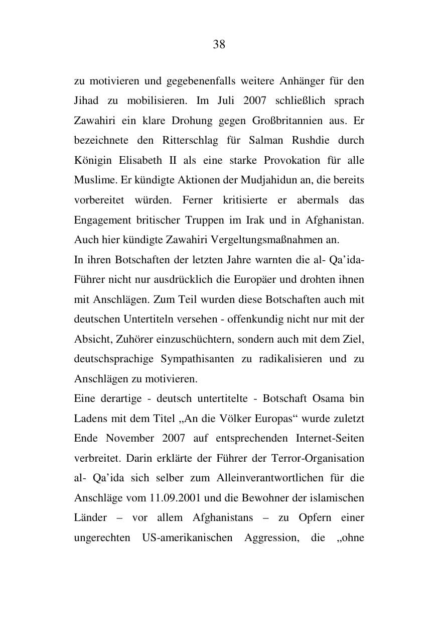Seite 38 des Verfassungsschutzbericht 2007 Mecklenburg-Vorpommern