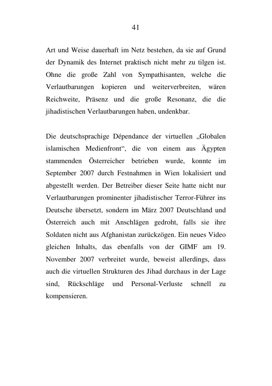 Seite 41 des Verfassungsschutzbericht 2007 Mecklenburg-Vorpommern