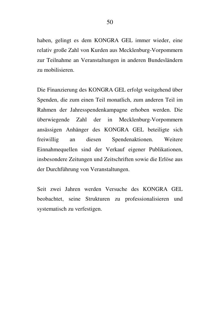 Seite 50 des Verfassungsschutzbericht 2007 Mecklenburg-Vorpommern