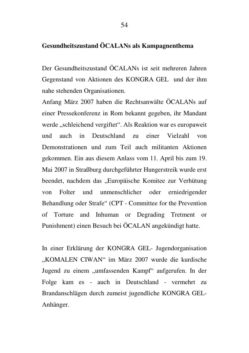 Seite 54 des Verfassungsschutzbericht 2007 Mecklenburg-Vorpommern